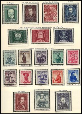 **/*/gestempelt - Sammlung Österr. ab Monarchie, - Briefmarken und Ansichtskarten