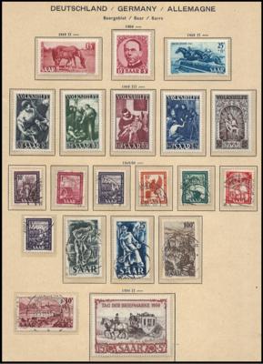 .gestempelt/**/* - Sammlung Saarland, - Briefmarken und Ansichtskarten
