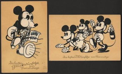 Poststück - 5 Micky - Maus Karten ca. 1930er, - Francobolli