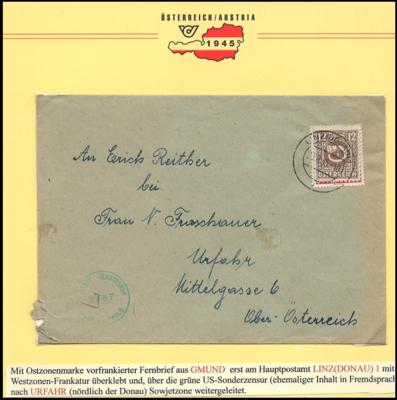 Poststück - Bezirk Gmünd/Weitra 1945 -ca. 40 Belege, - Stamps