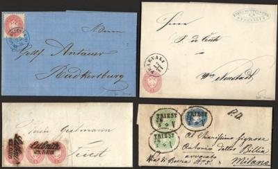 Poststück/Briefstück - Österr. Monarchie - Partie Poststücke Ausgabe 1863/64, - Francobolli