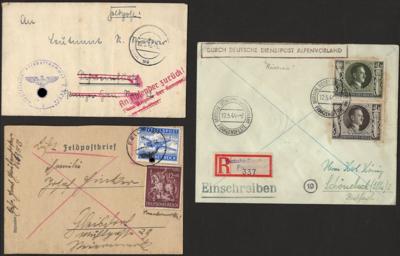 Poststück/Briefstück - Partie D. Feld- und etwas POW Post WK II u.a. Polizei - Einheiten aus Lees (Krain), - Briefmarken und Ansichtskarten