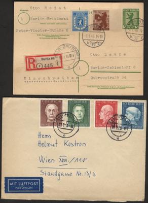 Poststück/Briefstück - Partie Poststücke div. Deutschland ab D.Reich, - Briefmarken und Ansichtskarten