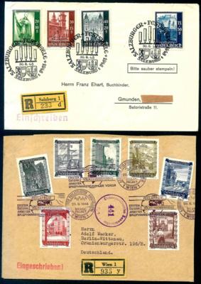Poststück/Briefstück - Partie Poststücke Österr. 1947/1950, - Briefmarken und Ansichtskarten