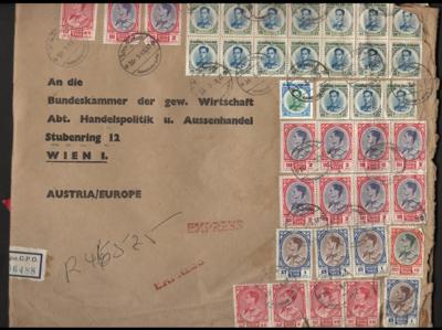 Poststück/Briefstück - Partie Poststücke Übersee u. Europa, - Briefmarken und Ansichtskarten
