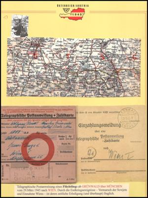 Poststück - Foto Anweisung mit rotem Ring 1945, - Francobolli