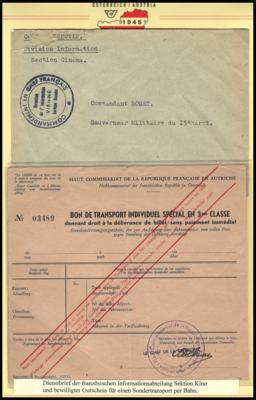 Poststück - Französische Dienstbriefe der österr. Nachkriegszeit, - Briefmarken und Ansichtskarten