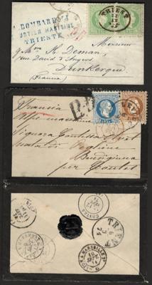 Poststück - Österr. Monarchiem Partie Poststücke Ausg. 1867, - Briefmarken und Ansichtskarten