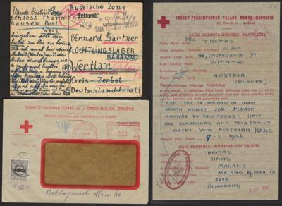 Poststück - Österr. - Partie Kriegsgefangenen - und Interniertenpost WK II und danach, - Briefmarken und Ansichtskarten