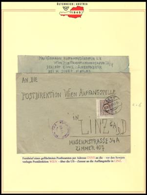 Poststück - Österreich 1945 - postal. Dokumentation - Známky