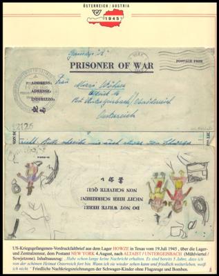 Poststück - Österreicher in den US-POW Camps in den USA um 1945 Camp Alicewille, - Briefmarken und Ansichtskarten