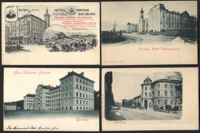 Poststück - Partie AK Salzburg u.a. mit - Briefmarken und Ansichtskarten