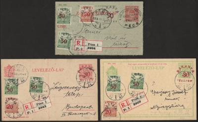 Poststück - Partie Poststücke Europa u. Übersee u.a. mit Baranya (Ungarn), - Briefmarken und Ansichtskarten