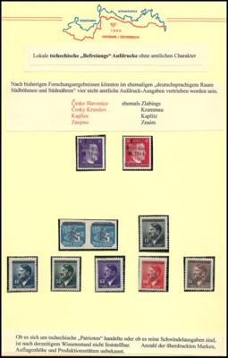 Poststück - Partie Tschechosl. 1945 teils Bereich ehem. deutschsprachiger Süden, - Francobolli