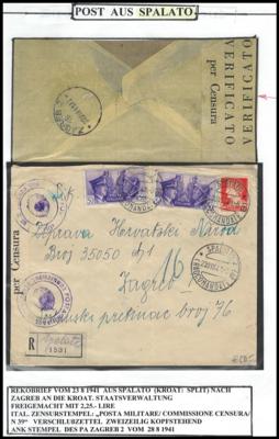 Poststück - Partie Zensurpost meist WK II, - Briefmarken und Ansichtskarten