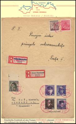 Poststück - Südmähren (Anschlußgebiet - Briefmarken und Ansichtskarten
