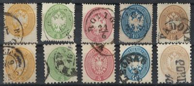 .gestempelt - Lomb.-Ven. Nr. 14/18, - Stamps and postcards