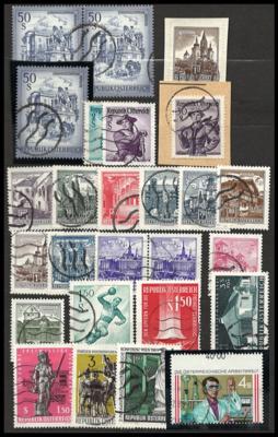 .gestempelt - Österr. - Nachentwertungsstpl. auf Marken aus ca. 1958/2010, - Briefmarken und Ansichtskarten