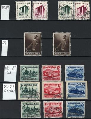 **/gestempelt - Sammlung D.Reich 1938/1945, - Známky a pohlednice