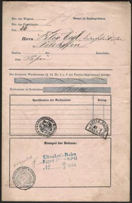 Poststück - Bayern interessante Sammlung Frachtbriefe spätes 18. Jh. u. 19 Jh., - Briefmarken und Ansichtskarten
