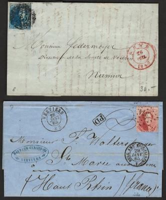 Poststück/Briefstück - Partie ältere Poststücke BENMELUX - Staaten mit Ganzsachen- und Rekopost, - Briefmarken und Ansichtskarten