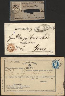 Poststück/Briefstück - Partie Poststücke Österr. Monarchie u.a. mit etwas Ausg. 1867, - Stamps and postcards