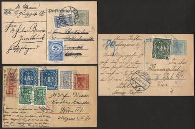 Poststück - Ganzsachensammlung Deutsch-Österreich u. I. Rep., - Stamps and postcards