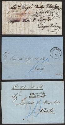 Poststück - Österr. Post in  d. Levante 2 Briefe aus ALEXANDRIEN 1856/67, - Briefmarken und Ansichtskarten