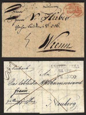 Poststück - Österr. - Vorphila Steiermark-Partie Abstempelungen auf Faltbriefen aus 1829/1847, - Briefmarken und Ansichtskarten