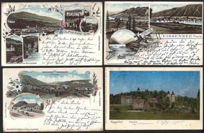 Poststück - Partie alte Kärntner Ansichtskarten, - Francobolli e cartoline