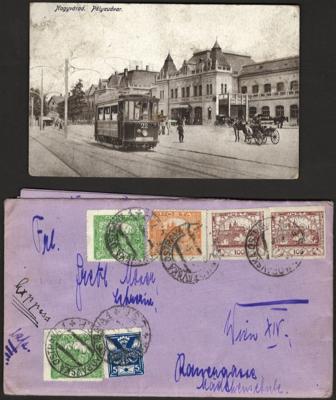Poststück - Partie Belege Ungarn u. CSR, - Známky a pohlednice