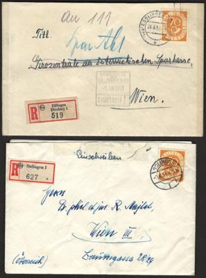 Poststück - Partie BRD Posthornfrank. vorwiegend nach Österreich, - Známky a pohlednice