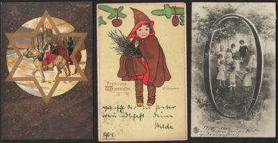 Poststück - Partie meist Romantik- und Glückwunschkarten der Monarchie, - Briefmarken und Ansichtskarten