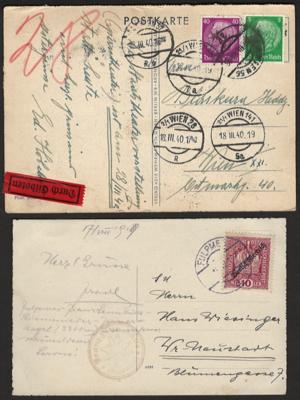 Poststück - Partie Postbelege Deutschösterreich / II. Rep. incl. Ostmark, - Stamps and postcards