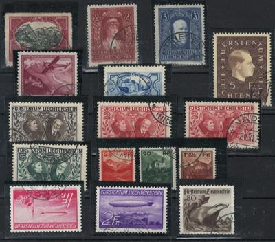 .gestempelt - Schöne Sammlung Liechtenstein ca. 1912/1976, - Stamps and postcards