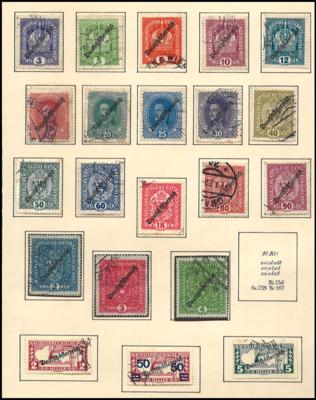 **/*/gestempelt/Poststück - Sammlung Österr. I. + II. Rep. incl. Dubl., - Stamps and postcards
