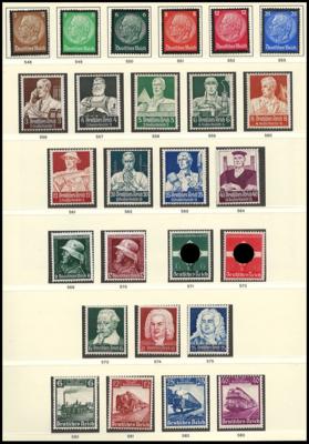 **/* - Sammlung D.Reich 1933/1945 mit Dienstm., - Briefmarken und Ansichtskarten