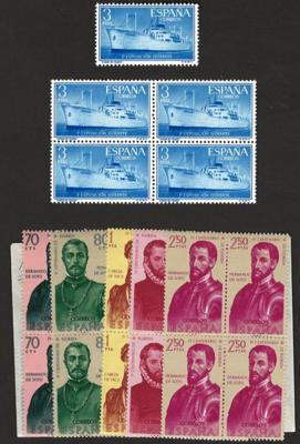** - Spanien - Partie Dubl. ca. 1956/1973, - Briefmarken und Ansichtskarten