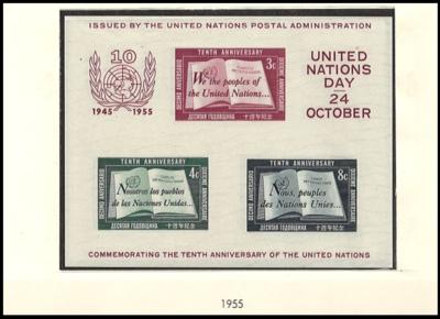 **/* - UNO -. New York - Partie Dubl. ab 1951 bis ca. 1967, - Briefmarken und Ansichtskarten