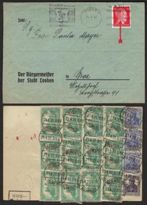 Poststück/Briefstück/gestempelt/* - Partie D.Reich mit Poststücken, - Briefmarken und Ansichtskarten