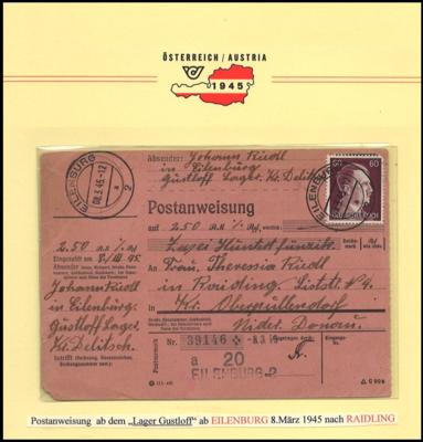 Poststück - Rare Überrollbelege aus - Stamps and postcards
