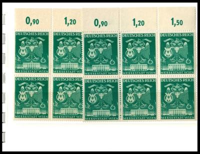 ** - D.Reich Nr. 769 I - (5) Plattenf. "Strich durch "6" u. farbiger Strich zur "6" (5) je im Sechserbl., - Briefmarken und Ansichtskarten