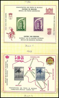 ** - Europa - CEPT - Sammlung 1956/ca. 1976 mit div. Blöcken u. Kleinbogen, - Známky a pohlednice