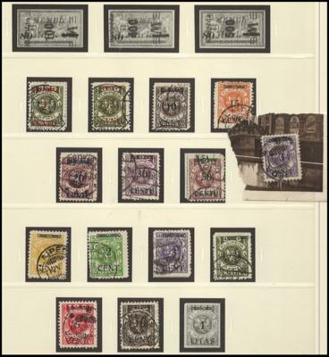 .gestempelt/Briefstück/Poststück - Sammlung Memelögebiet, - Briefmarken und Ansichtskarten