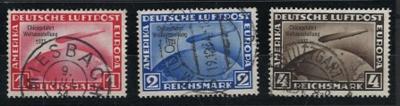 .gestempelt - D.Reich Nr. 496/98 (Chicagofahrt) sign. Schlegel,(3), - Francobolli e cartoline