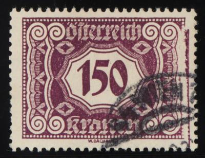 .gestempelt - Österr. Porto Nr. 119 mit BESCHÄDIGTEM KLISCHEE, - Stamps and postcards