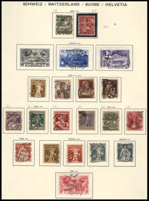 .gestempelt - Sammlung SCHWEIZ Ausg. 1854/2006 - mit div. Blöcken, - Briefmarken und Ansichtskarten
