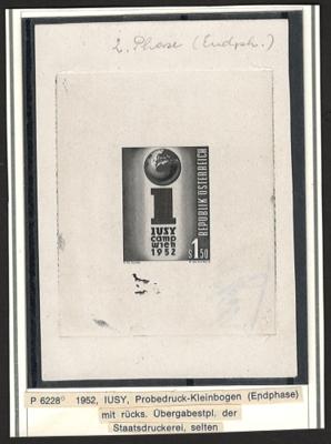 (*) - Österr.   ANK. Nr. 990 "JUSY-Camp 1952)" Einzelabzug in Schwarz (Endphase), - Známky a pohlednice