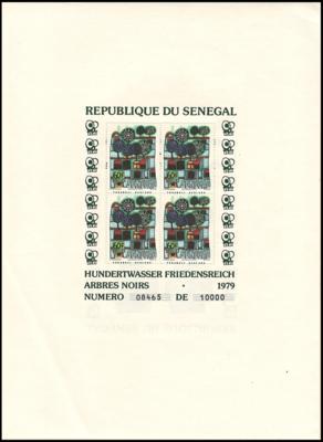 ** - Senegal Block Nr. 34/36 (HUNDERTWASSER), - Briefmarken und Ansichtskarten