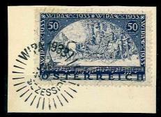 Briefstück - WIPA Faser mit Sezessions - Sonderstempel auf Briefstück, - Známky a pohlednice